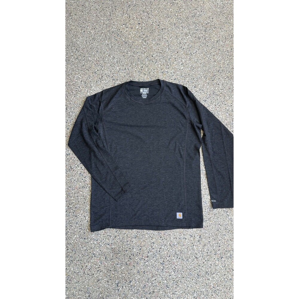 CARHARTT MENS LIGHTWEIGHT FORCE LONG SLEEP SHIRT DARK GREY SIZE 2XL XXL PRE LOVE